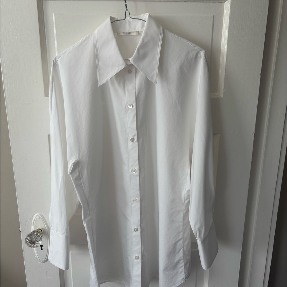The Row White Button Down Shirt